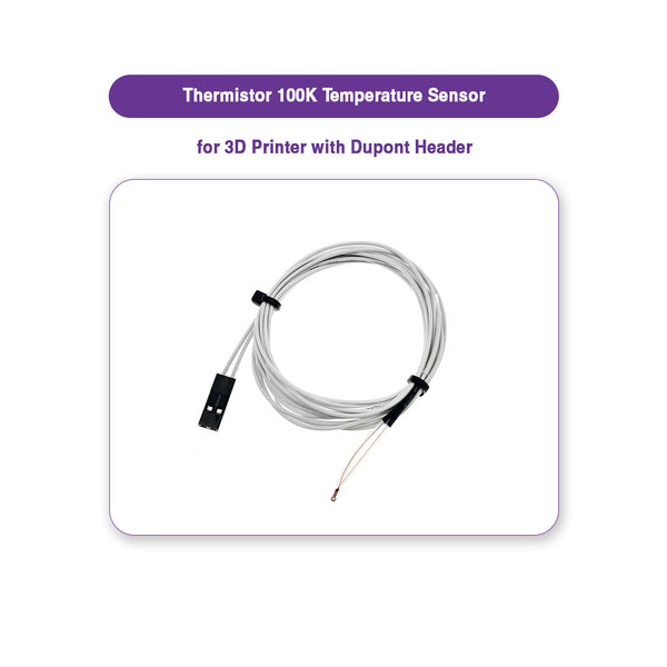 Thermistor 100K Temperature Sensor for 3D Printer with Dupont Header