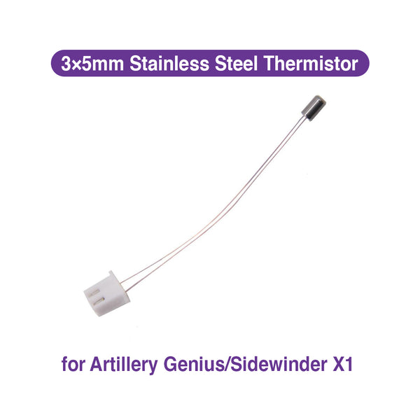 3×5mm Stainless Steel Thermistor with XH2.54 Connector - 75mm Cable