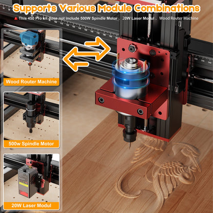 TwoTrees TTC450 Pro CNC Router upgrade modules