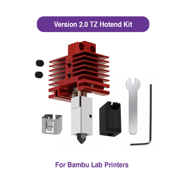 Version 2.0 TZ Hotend Kit for Bambu Lab Printers with Bi-Metal Heatbreak